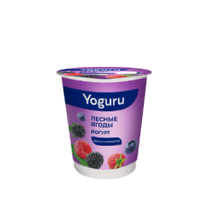 Йогурт с Лесными ягодами Yoguru стакан 1,5% 310 г (12*0,31кг) Минская марка
