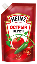 Кетчуп Heinz ОСТРЫЙ 320гр д/пак (16)