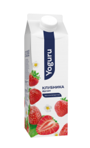 Йогурт питьевой Yoguru Клубника 1,5% 500 г (15*0,5 кг)  Минская марка