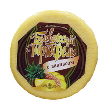 Беловежский трюфель сыр  с ароматом ананаса 45% Цилиндр (4*1,2кг) Белоруссия