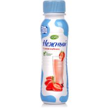 Кампина Нежный питьевой 0,1% 420гр. в бутылке Клубника (6) 