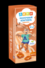Коктейль молочный "ДЕПИ" 2,5% карамель 200 гр (24) ТМ "Минская марка"