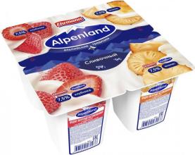 Альпенланд Сливочный 7,5% 95гр. клубника-ананас (24)