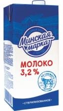 Молоко ГОСТ "Минская марка" 1л  3,2%,(12)Белоруссия