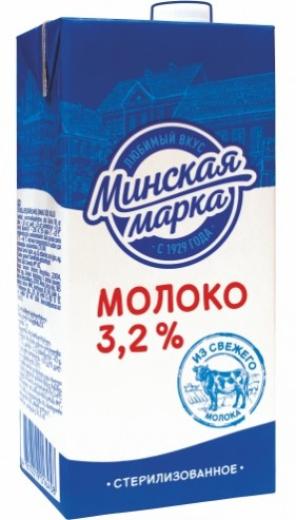 Молоко ГОСТ "Минская марка" 1л 3,2% (12) Белоруссия