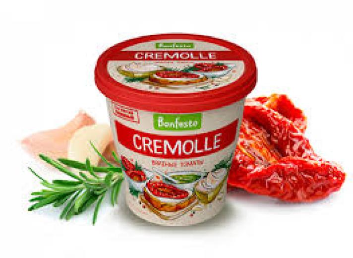 Творожный сыр " КРЕМОЛЛЕ" Вяленые томаты 65% 125 гр (8) ТМ Бонфесто