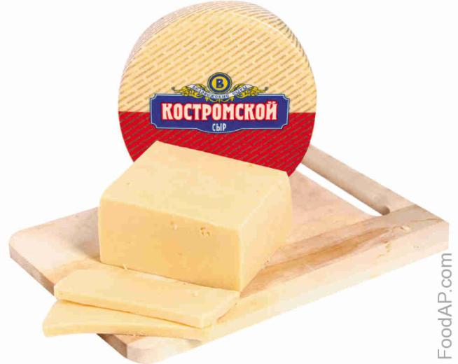 Беловежский Костромской сыр 45% круг (2*8кг) Белоруссия