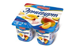 Эрмигурт Молочный 3,2% 100гр. Персик-Манго(24)
