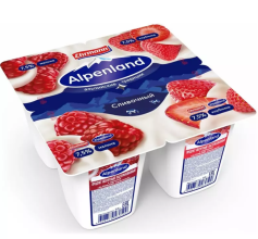 Альпенланд Сливочный 7,5% 95гр. малина-клубника (24)