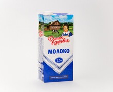 Молоко ГОСТ ТМ "ДОМИК в Деревне" 2,5% натуральное 0,95л (12)