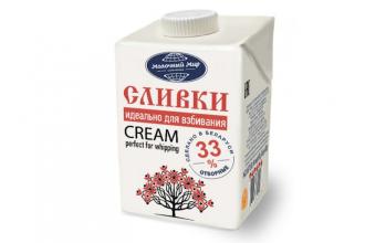 Сливки Молочный мир 33% 0,5л (12) Гродно (Белоруссия)