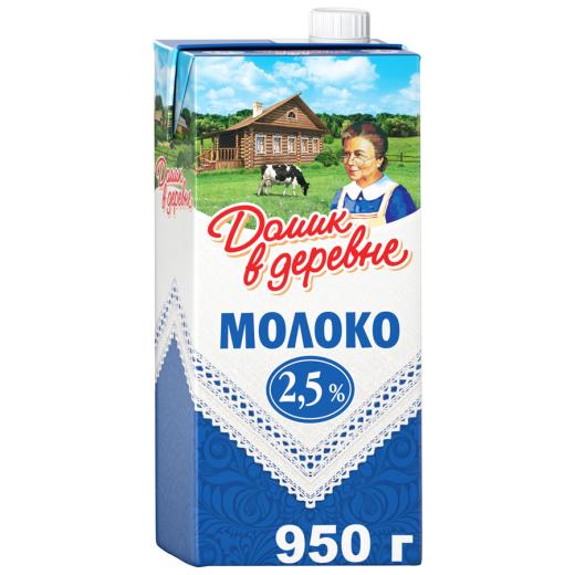 Молоко ГОСТ ТМ "ДОМИК в Деревне" 2,5% натуральное 0,95л (12)