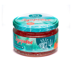 Икра Здоровье Лососевая 200гр СТЕКЛО лопающаяся (6)