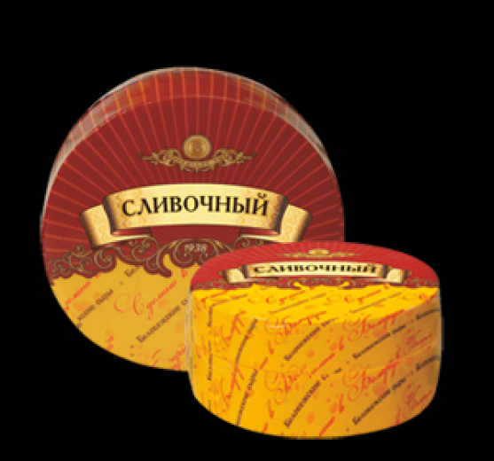 Беловежский Сливочный сыр ГОСТ 45% Круг (2*6,5кг) Белоруссия
