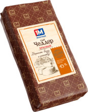 ЧЕДДЕР выдержанный красный 45% БРУС  (4*3,5кг) ММЗ