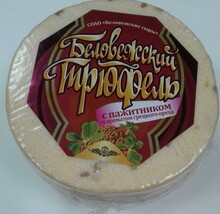 Беловежский трюфель сыр  Пажитником-Грецкий орех 45% Цилиндр (4*1,2кг) Белоруссия
