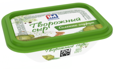 Творожный сыр 65% СОЛЕНЫЕ ОГУРЦЫ 120 г. (9) Венский завтрак