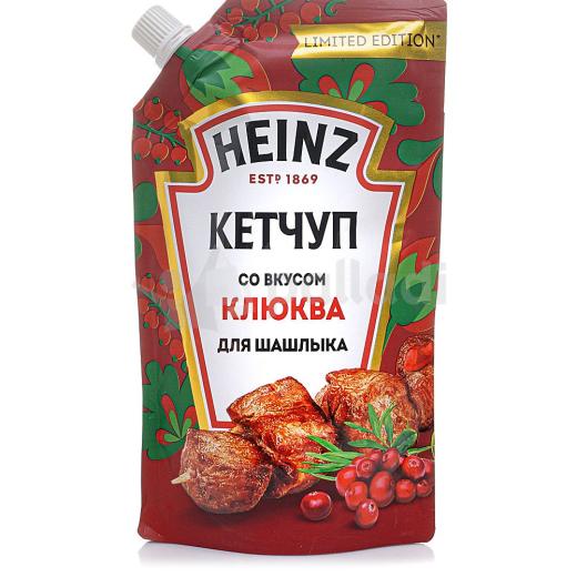 Кетчуп Heinz со ВКУСОМ КЛЮКВЫ 320гр д/пак (16)