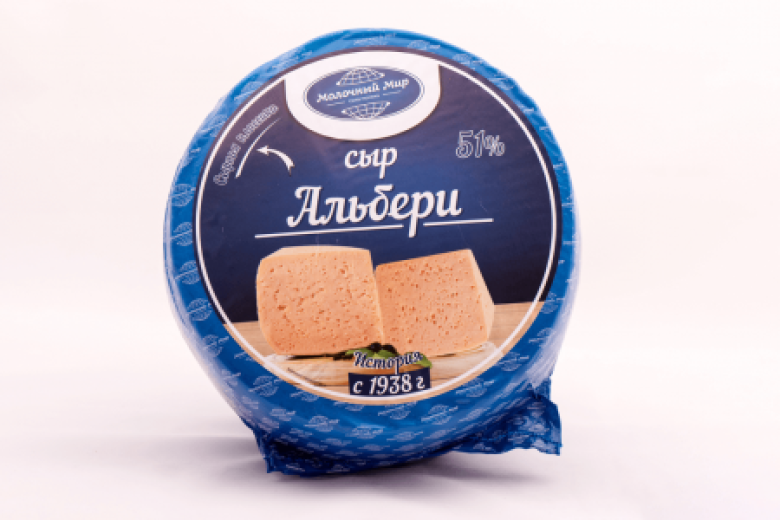 Альбери  сыр 51% круг (2*9кг) ТМ Молочный мир Белоруссия