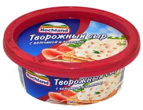 Хохланд 140г (6шт) ванна творож. ветчина с зеленью