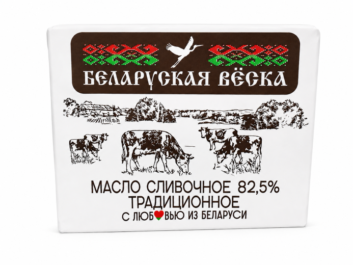 Масло ГОСТ 160гр 82,5% (20) Беларуская Вёска