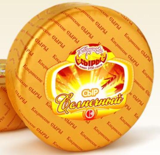 КОБРИН Солнечный сыр 50% Топл. молоко КРУГ (2*9,5кг) Белоруссия