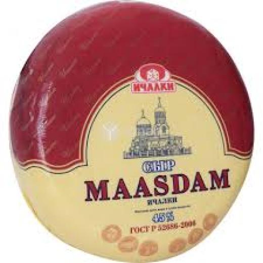Маасдам сыр, аналог Фрико Ичалки 45% круг   (2*4кг) Мордовия