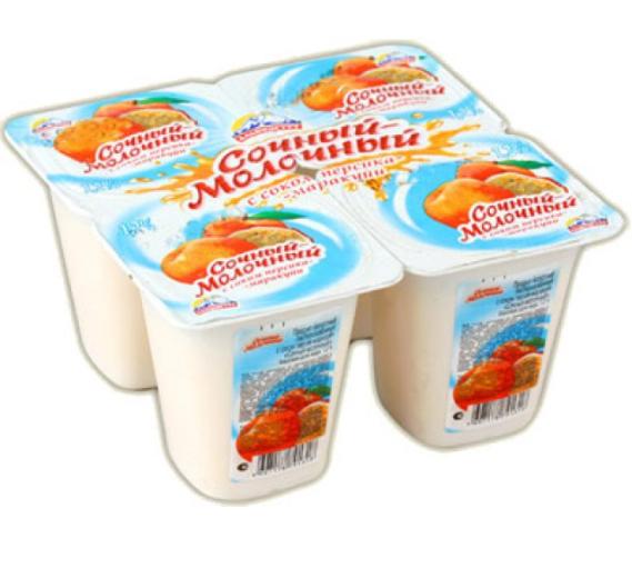 Сочный-Молочный Йогурт 1,2% Персик-Маракуйя 95гр. (24)