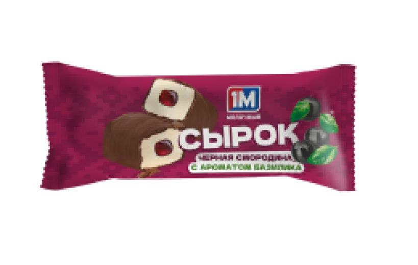 Глазированный сырок Черная смородина с аром. базилика 45гр 20% (40) 1М Минская марка