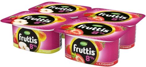 Фруттис 8% 115гр.ВАННА яблоко-груша-клубника(16) 