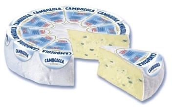 Камбозола 70% сыр  благород.белая плесень Шайба (1*2,3кг) 