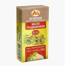 Масло ГОСТ 200гр 82,5% Крестьянское Юговское (20) Россия